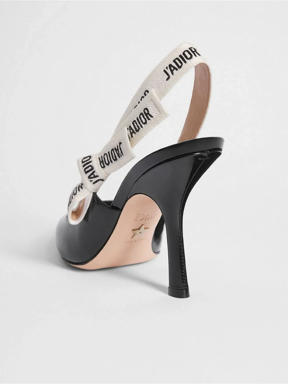Dior J’Adore Black Patent Slingback Pumps